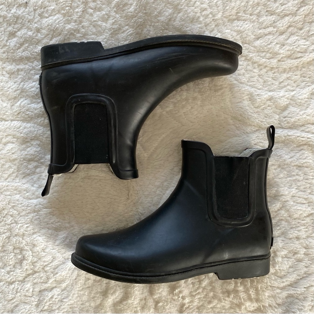 J. Crew Factory Chelsea Rain Boots with Shearling Lining - Picture 3 of 4